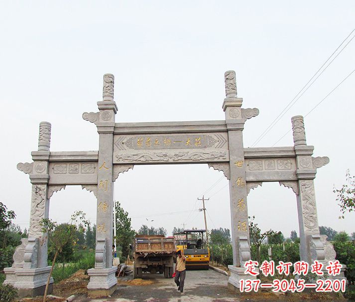 云南大理石牌坊石雕,艺术精髓永不凋零