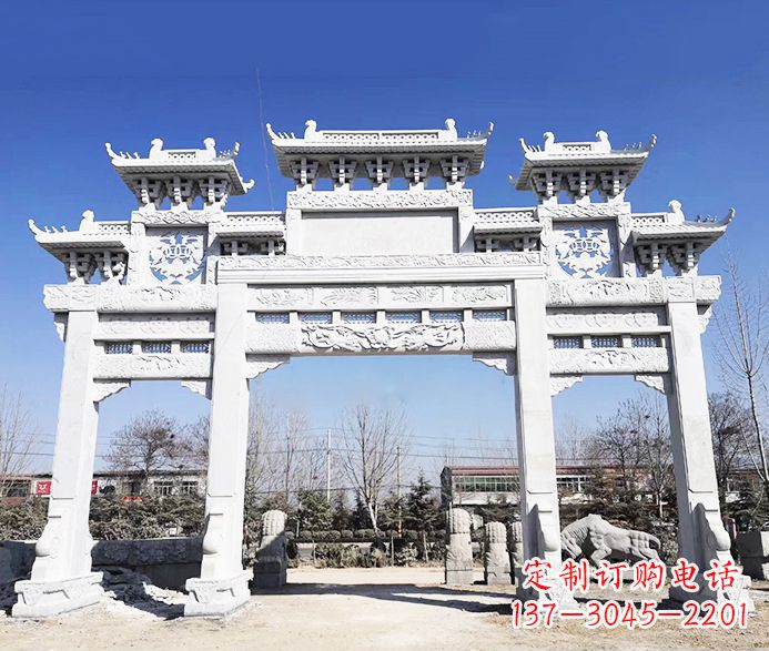 云南大理石牌坊石雕定制