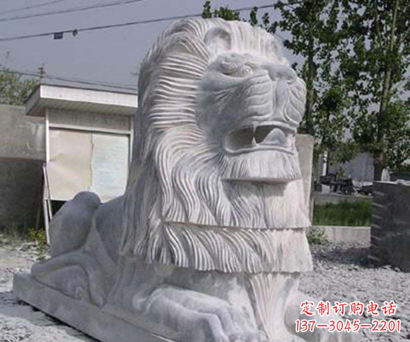 云南大理石西洋狮子石雕塑