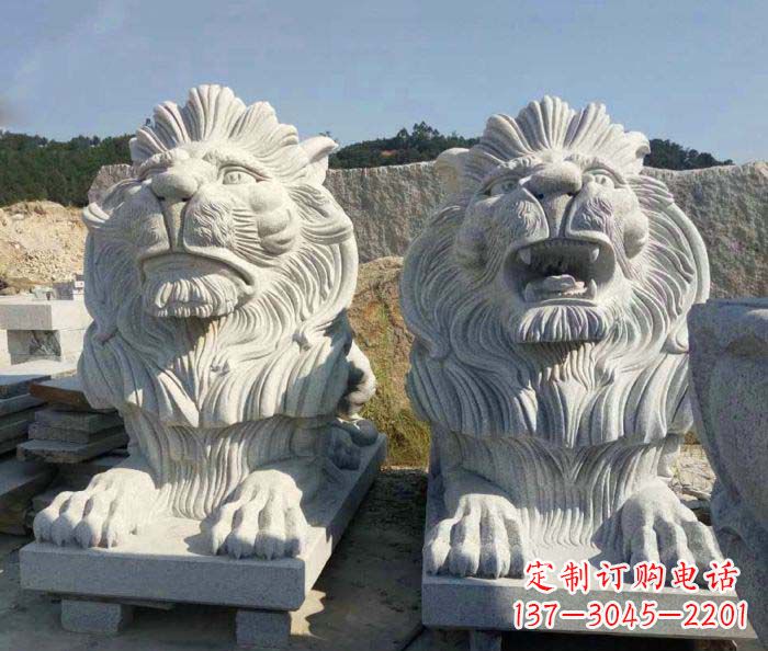 云南大理石西洋欧式石狮子雕塑
