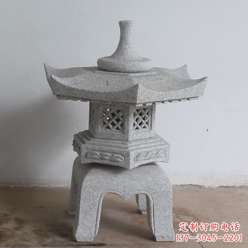 云南传统中式雕塑大理石石灯