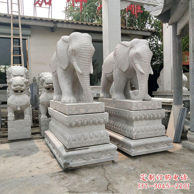 云南大象石材喷水雕塑