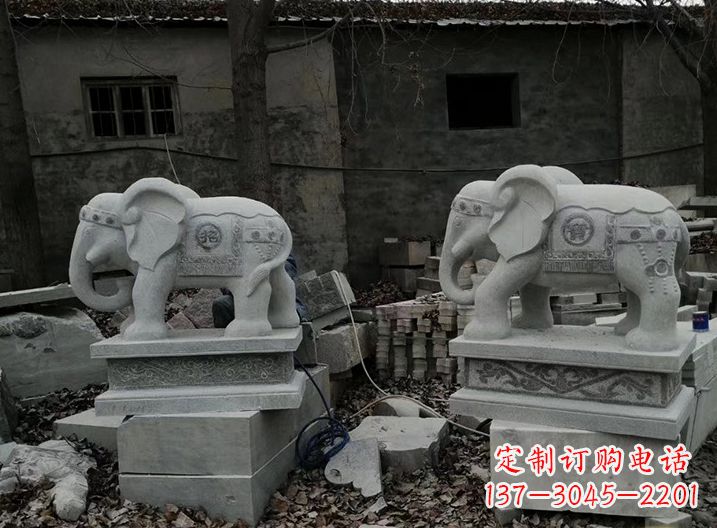 云南大象石雕摆件