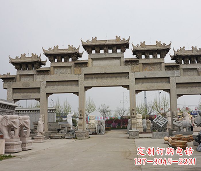 云南精美牌坊石雕定制