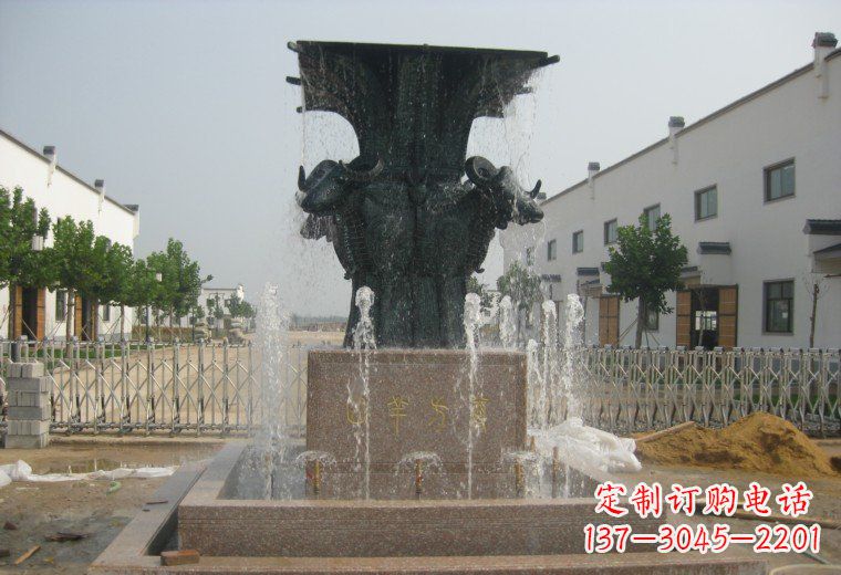 云南精美铜制喷泉雕塑