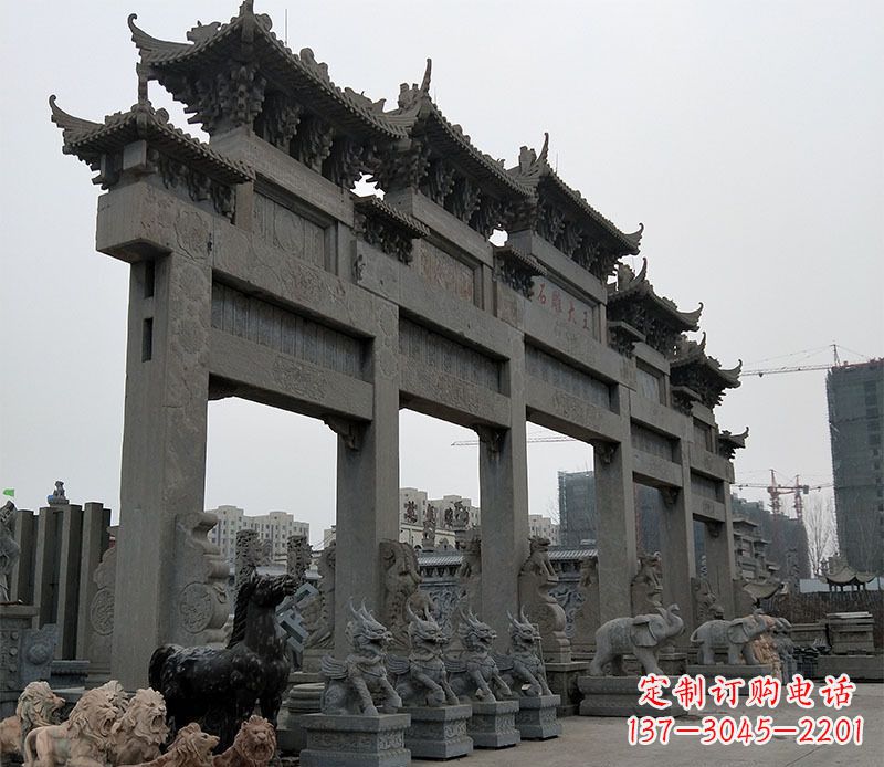 云南精美仿古牌坊石雕