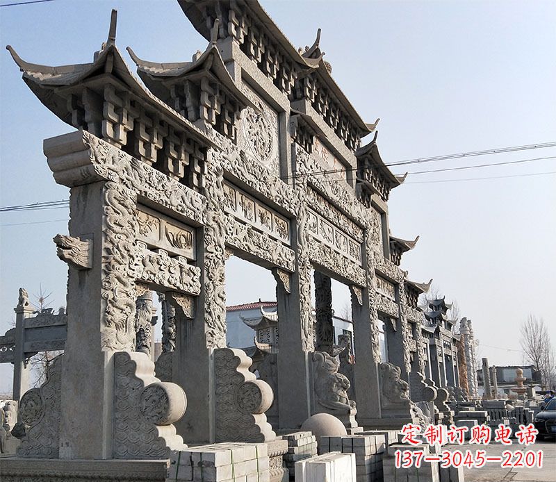 云南中国古典牌坊石雕定制