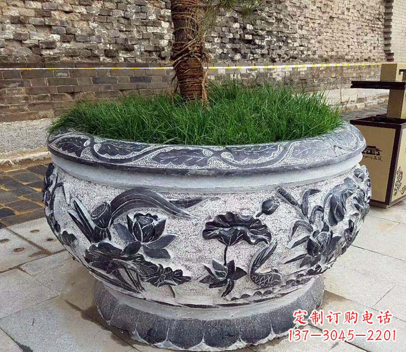 云南精美花盆雕塑,点亮你的道路景观