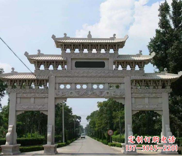 云南定制牌坊雕塑,传承中国传统文化