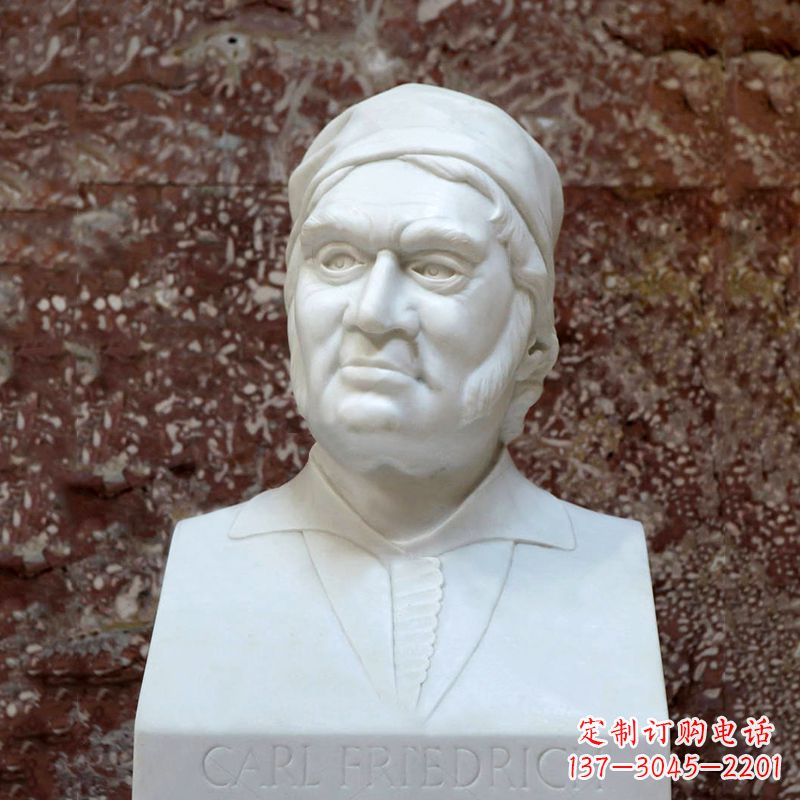云南德国著名数学家高斯汉白玉石雕胸像