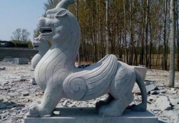 云南独角兽雕塑，神兽石雕带你穿越回古老神话中