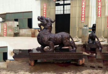 云南独角兽铸铜雕塑—精雕细琢的艺术瑰宝