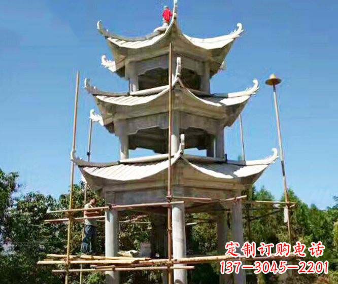 云南精美古典凉亭石雕