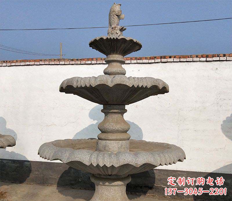 云南多层石质喷泉雕塑