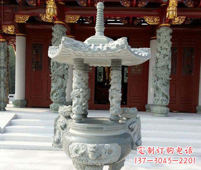云南中国古典仿古龙浮雕香炉雕塑