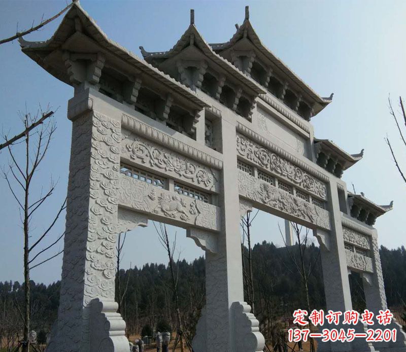 云南仿古牌坊石雕定制
