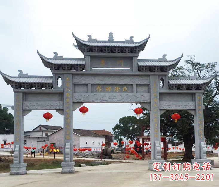 云南精美仿古牌坊石雕