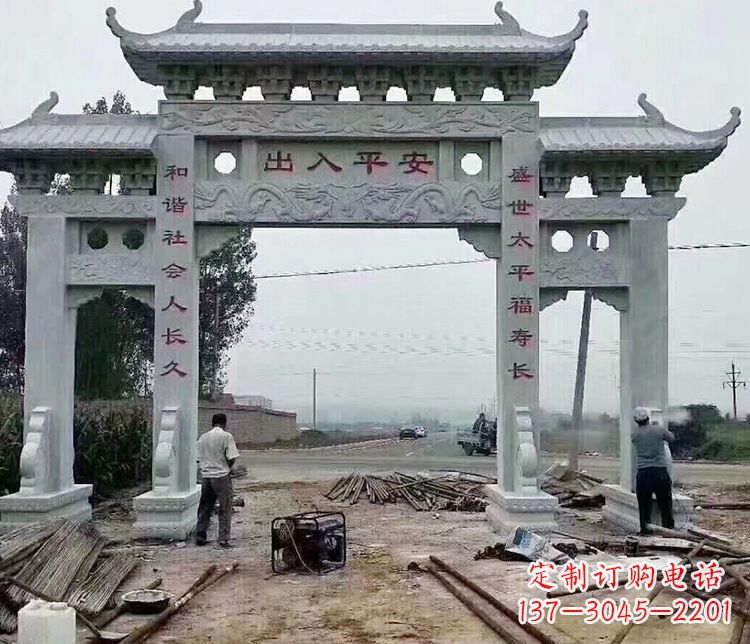 云南仿古石牌坊石雕