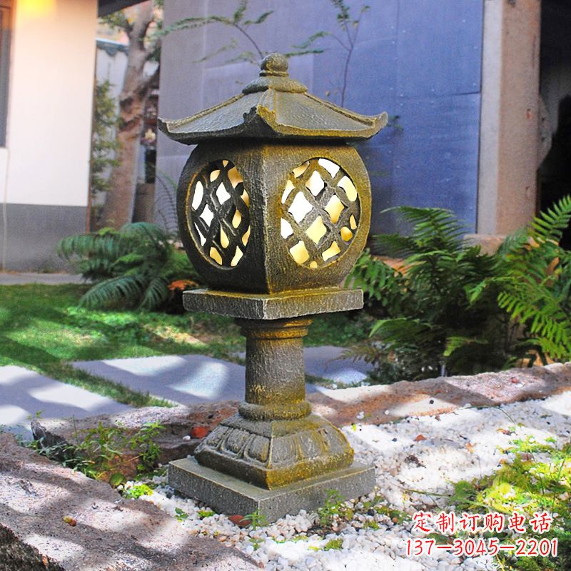 云南仿古庭院石雕灯笼,精美雕刻点亮家园