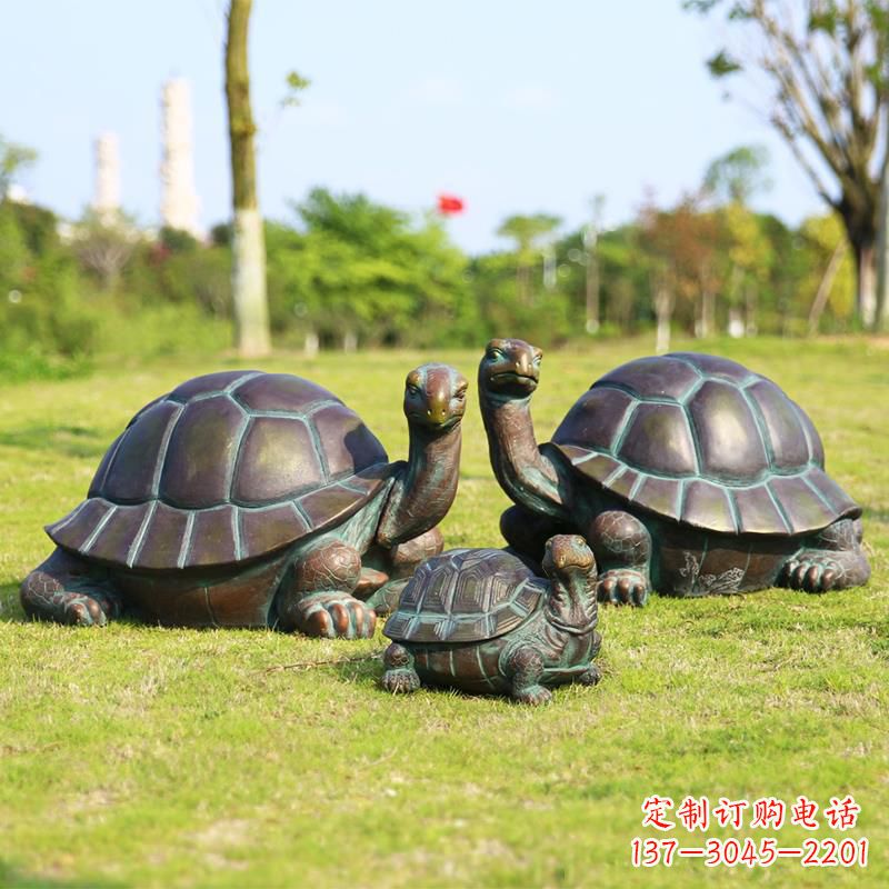 云南仿铜做工精美的乌龟雕塑摆件