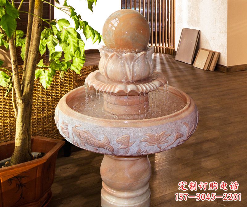 云南风水球石雕图片