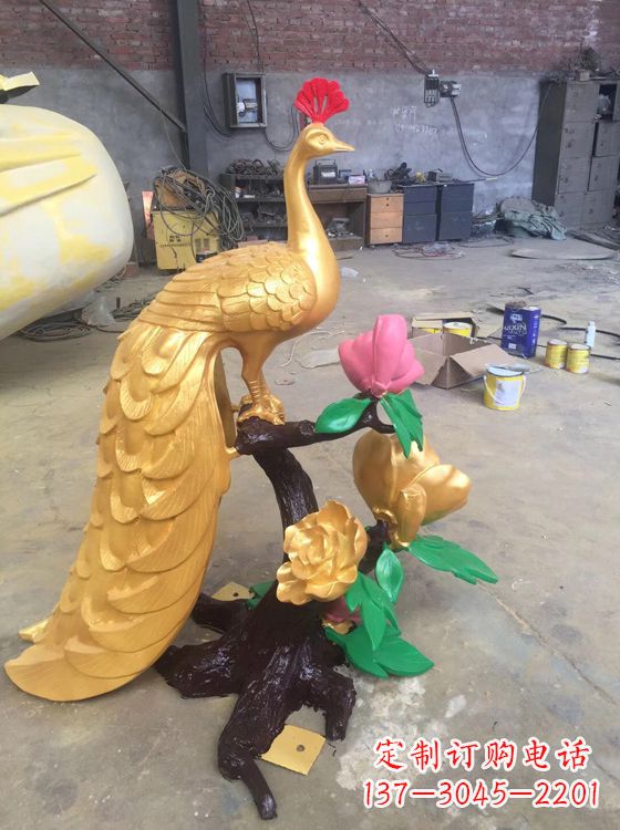 云南凤凰雕塑城市景观园林神兽百鸟之王铜雕