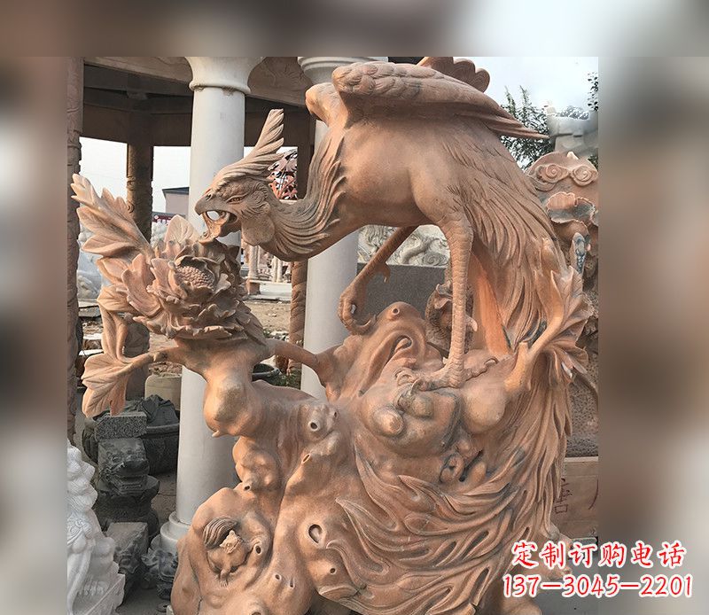 云南凤凰牡丹石雕