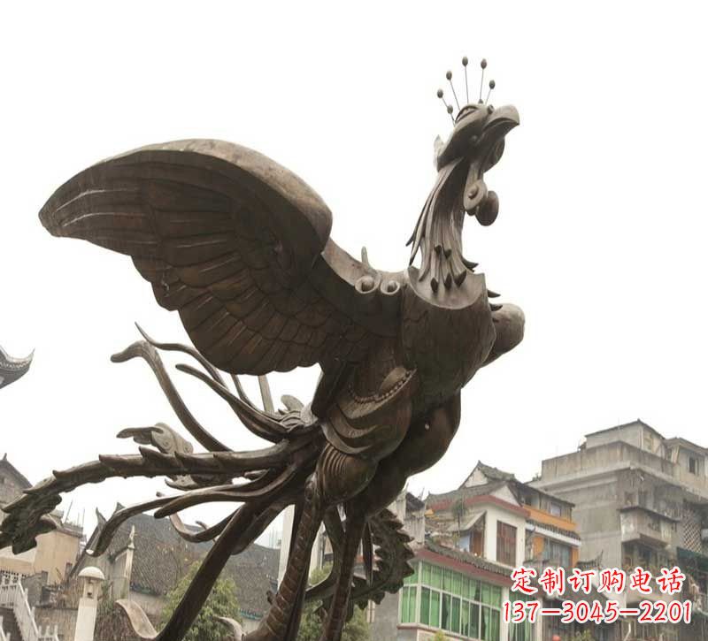 云南凤凰展翅铜雕