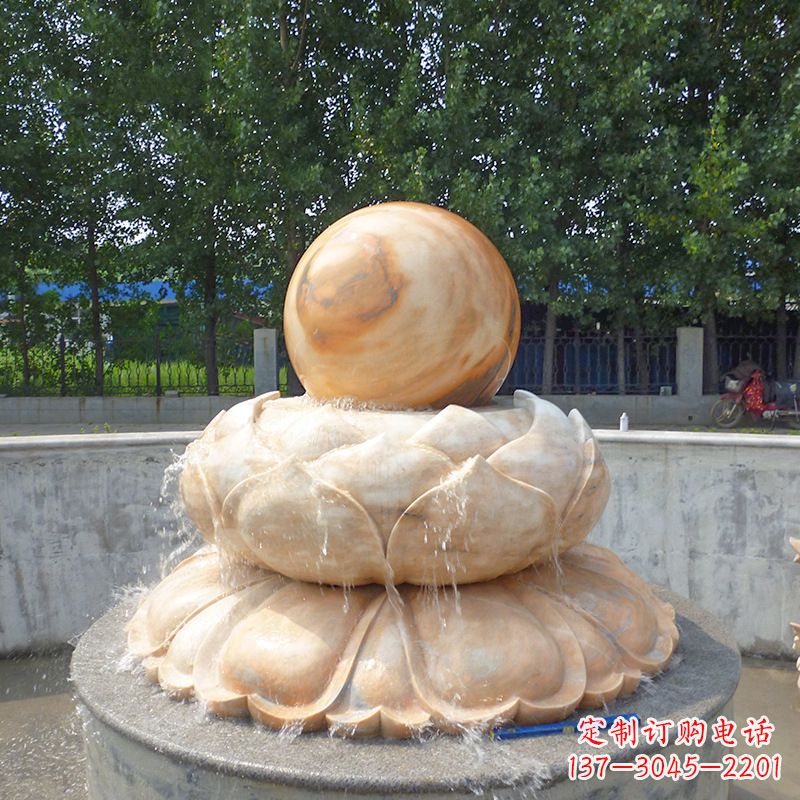 云南高档石制风水球雕塑让您的空间充满风水之力