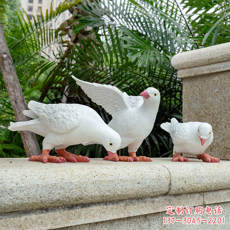 云南纯美飞翔——手工鸽子雕塑