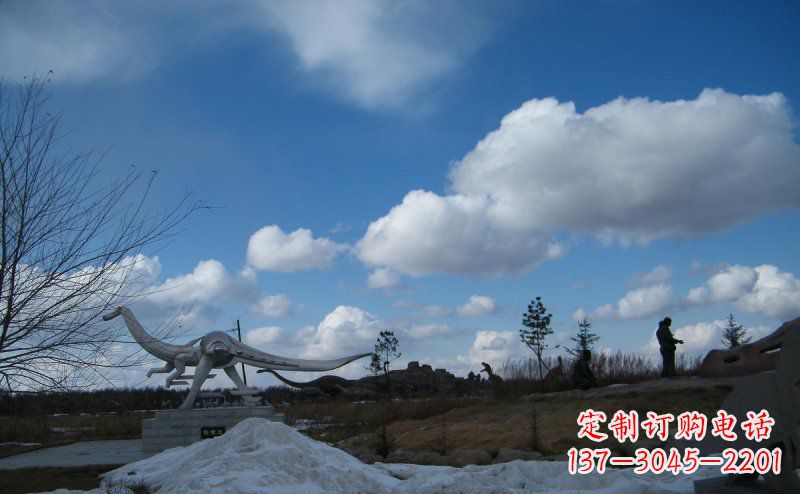 云南超大不锈钢动物恐龙雕塑