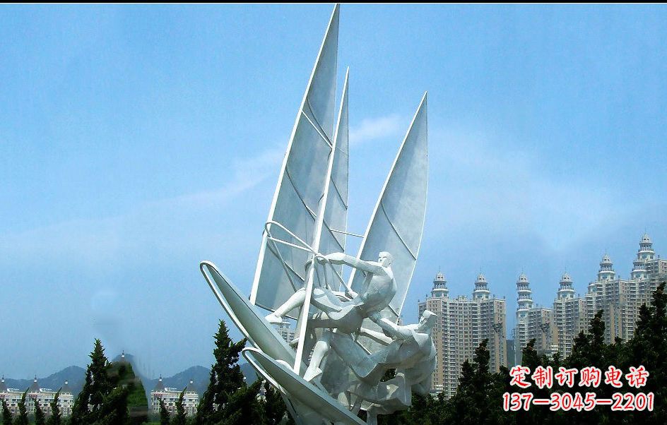 云南不锈钢帆船比赛雕塑
