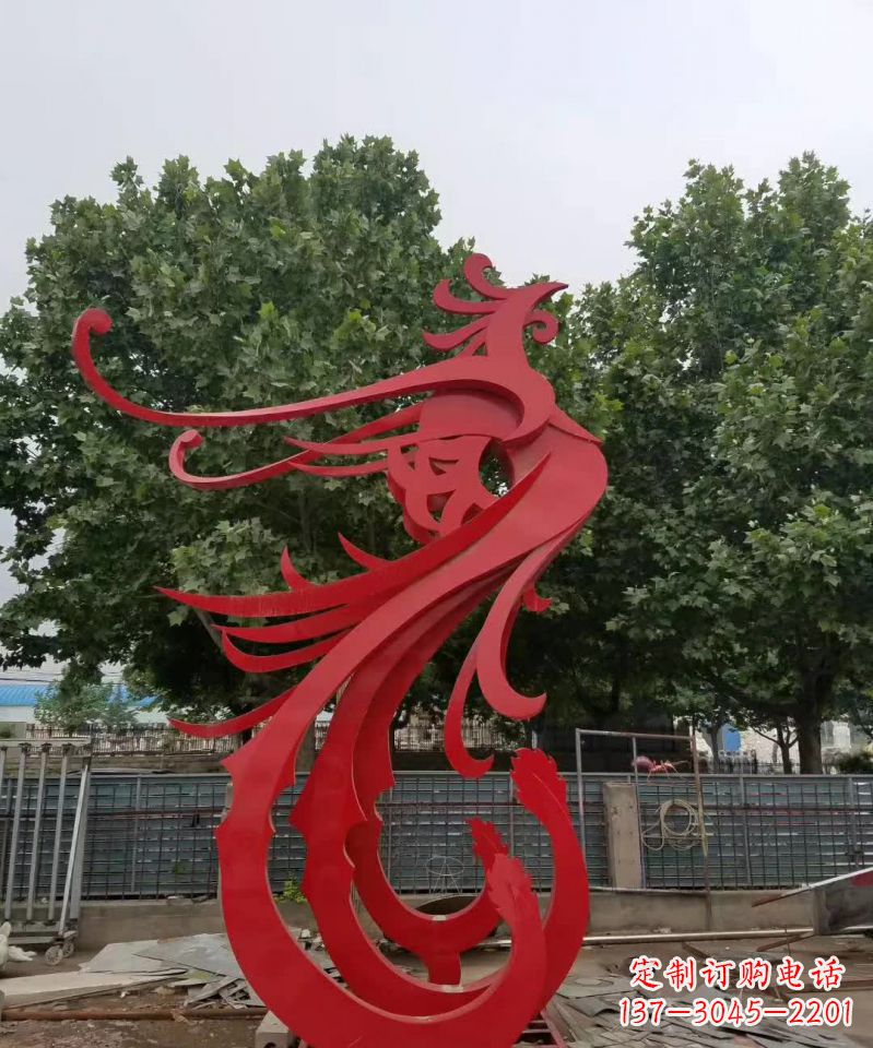 云南产品名称浪漫传情不锈钢凤凰雕塑