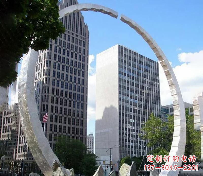 云南金属圆环景观雕塑