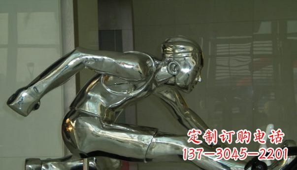 云南不锈钢运动员雕塑