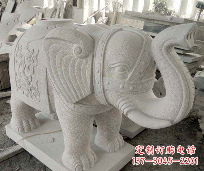 云南令人惊叹的大象石雕