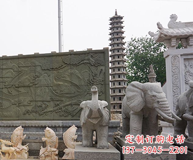 云南艺术级大象石雕