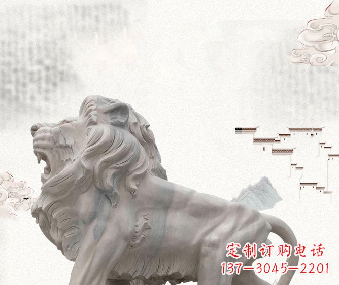 云南公园动物欧式石狮子雕塑