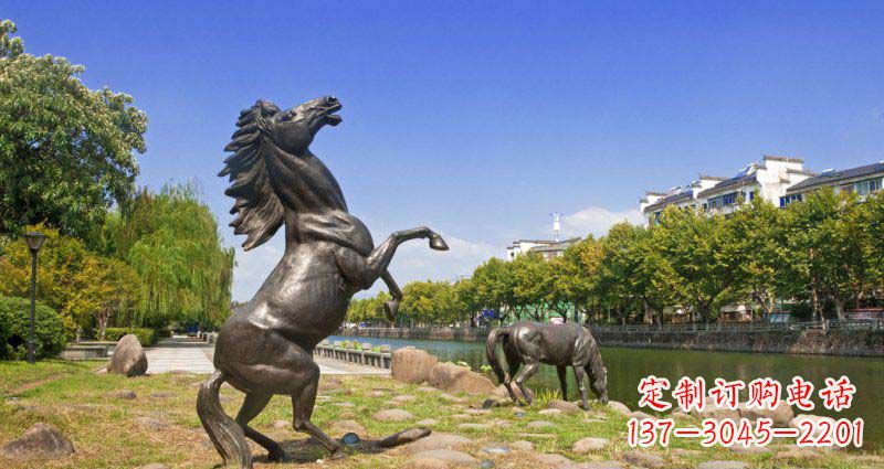 云南公园立马动物铜雕
