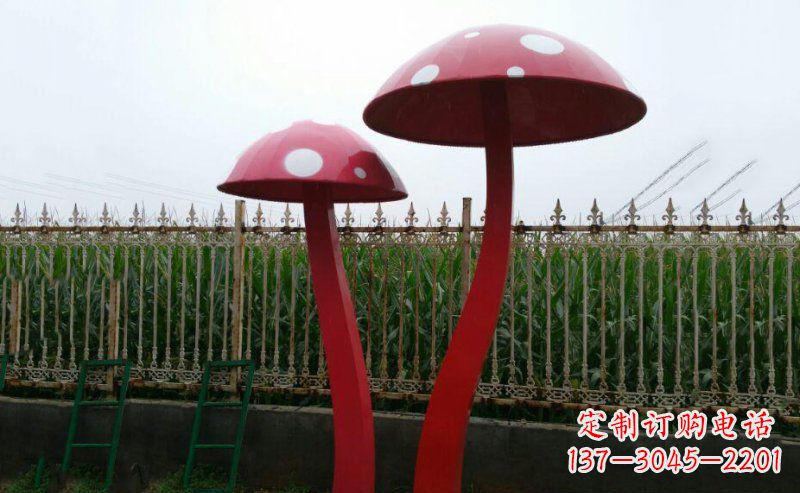 云南公园蘑菇不锈钢雕塑
