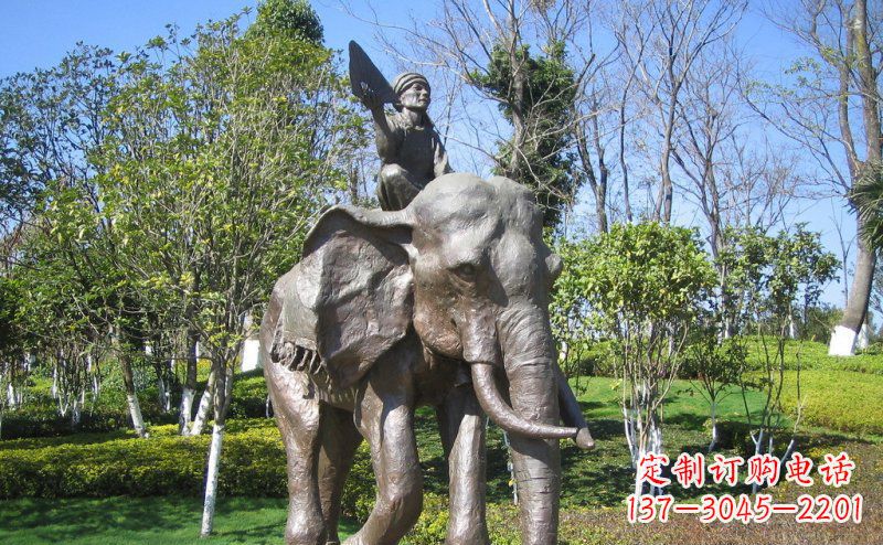 云南 令人惊叹的大象铜雕塑