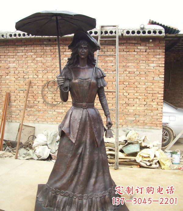 云南公园西洋美女人物铜雕