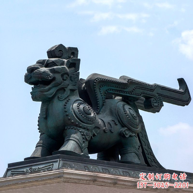 云南中领雕塑-铜制獬豸雕塑