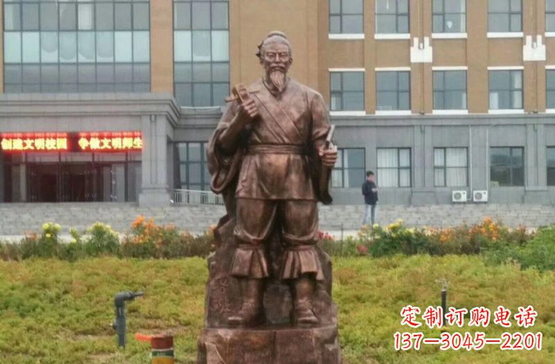 云南传承古代名人铜雕——鲁班雕像