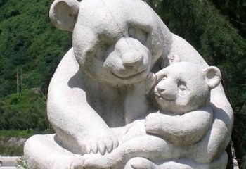 云南公园装饰熊猫石雕