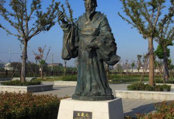 云南精美大师级铜雕——王羲之雕像