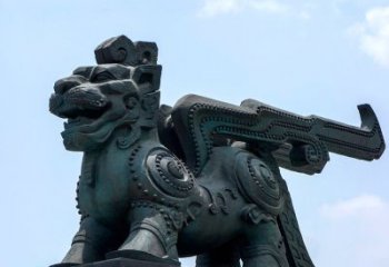云南中领雕塑-铜制獬豸雕塑