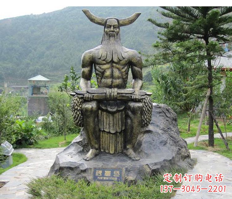 云南传承古代文明,为家居装饰点缀伏羲铜雕