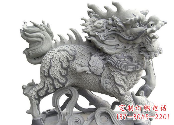 云南中领雕塑|精美古典麒麟雕塑