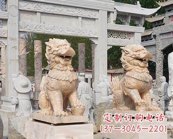 云南古典神麒麟石雕,传承古老文化
